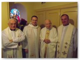 02 Fr Kit O'Connor, Fr Brendan and Fr Tom with Fr Jimmy before the Jubilee Mass