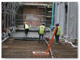 02 Pouring of the concrete sub-floor on east aisle  progresses smoothly in the days before Easter 2013
