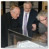 08 Lookng at a model of the new Cathedral layout in proposals to date