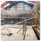 13 Section of vaulted ceiling recreated for plastering trials - June 2011
