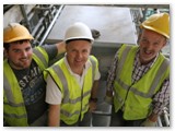 35 Cathal, Gary and Micheal Cregg can offord a big smile on the last capital of the last pillar being in place