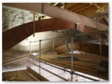 01 The wooden arches that will be the backbone of the vaulted ceiling are beginning to be put in place