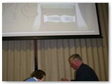 02 Angela Greer and Joe Rooney fill the  drum for the 50th anniversary Draw