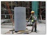 03 The new pillar section as seen at ground level