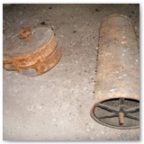 05 Carrillion bell mechanisms on the floor of the entrance hall under the bell tower
