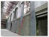 05 East aisle with first phase of wall completed with pilasters and plasterwork