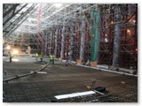 05 The steel mattress in the centre aisle into which the concrete will be poured