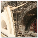 06 A section of vaulted ceiling was recreated with wood for the trial