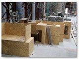 07 The protective covers made of chipboard used to protect the base and decorative capital atop the new pillars
