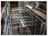 08 The scaffolding goes up at the back of the west side aisle