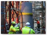 09 The column is positioned onto a trolley