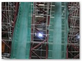 09 Two new pillars with protective covers and netting