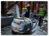 10 An old column base is removed