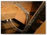 13 A close up of the wiring above the ceiling