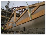 14 The truss is nearly in position