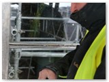 15 Cement is applied to the outside of the glass at the edges