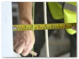 19 Ruler and string three inches from the pillar