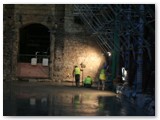 19 Working nears completion under lights