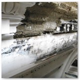 23 Section showing repaired and unrepaired cornice