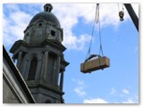 29 The mobile crane does the heavy lifting