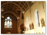 30 At prayer in the Convent Chapel as the evening sunshine streams in