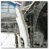30 Plaster trial area seen from the side