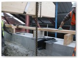 39 The temporary timber roadway has been partially removed