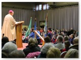 44 Emigrant Mass on St Patrick's Day with Souts and Guides with parishioners sending greetings to loved ones abroad