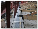 47 Trusses in place in the coping stones